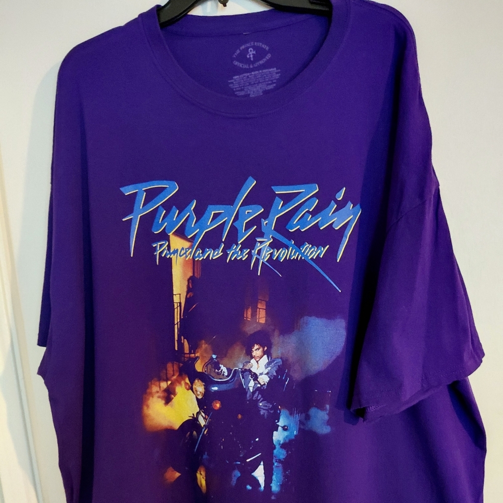 Purple Rain Prince short sleeve shirt, sz 3XL, $11 like new TX PPU OR SHIP